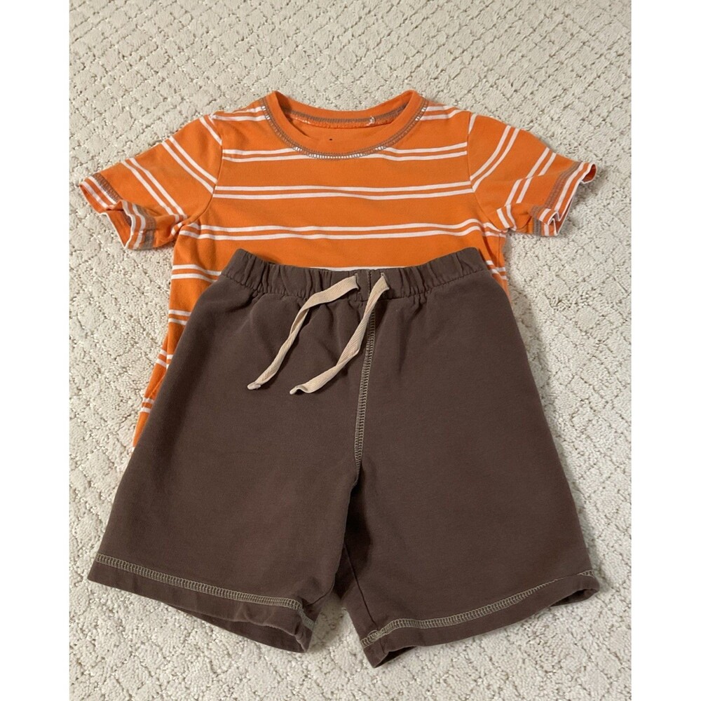 Circo Boys Orange/Brown T-Shirt & Pull-on Shorts Set 3T - Picture 2 of 14